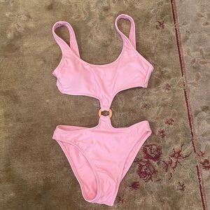 Pink cutout bathing suit never worn brand new